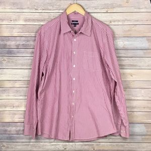 GAP Classic Fit Red Stripes Button Down Shirt XL